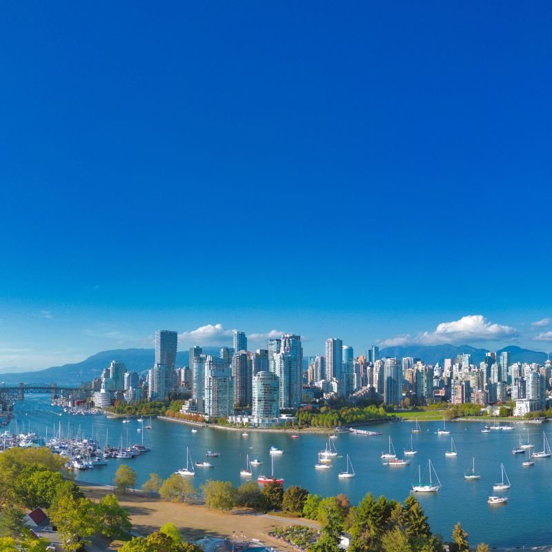 vancouver skyline and false creek